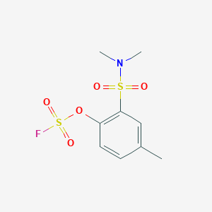 molecular formula C9H12FNO5S2 B2580938 2-(Dimethylsulfamoyl)-1-fluorosulfonyloxy-4-methylbenzene CAS No. 2411294-97-6