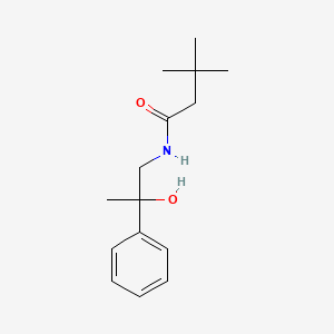molecular formula C15H23NO2 B2580946 N-(2-hydroxy-2-phenylpropyl)-3,3-dimethylbutanamide CAS No. 1351621-77-6