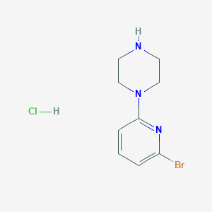 molecular formula C9H13BrClN3 B2580949 1-(6-Bromo-2-pyridinyl)piperazine hydrochloride CAS No. 1185346-07-9; 219635-91-3