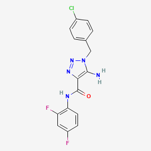 molecular formula C16H12ClF2N5O B2580952 5-amino-1-(4-chlorobenzyl)-N-(2,4-difluorophenyl)-1H-1,2,3-triazole-4-carboxamide CAS No. 899736-36-8