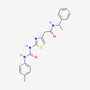 N-(1-phenylethyl)-2-(2-(3-(p-tolyl)ureido)thiazol-4-yl)acetamide