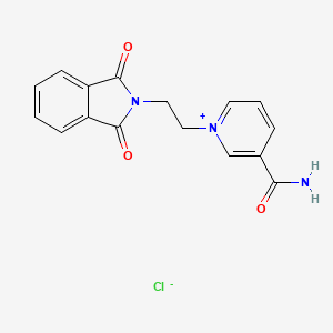 molecular formula C16H14ClN3O3 B2580966 3-氨甲酰基-1-(2-(1,3-二氧代异吲哚啉-2-基)乙基)吡啶-1-鎓氯化物 CAS No. 67680-76-6