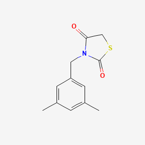 molecular formula C12H13NO2S B2580967 3-[(3,5-二甲苯基)甲基]-1,3-噻唑烷-2,4-二酮 CAS No. 848606-42-8