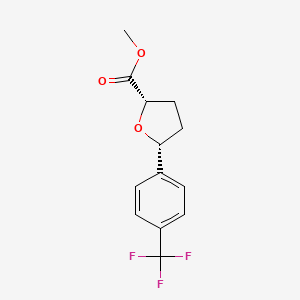molecular formula C13H13F3O3 B2580968 顺式-5-(4-(三氟甲基)苯基)四氢呋喃-2-羧酸甲酯 CAS No. 2044705-95-3