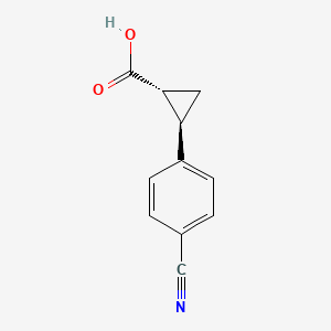 (1R,2R)-2-(4-cyanophenyl)cyclopropane-1-carboxylic acid