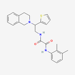 molecular formula C25H27N3O2S B2580972 N1-(2-(3,4-dihydroisoquinolin-2(1H)-yl)-2-(thiophen-2-yl)ethyl)-N2-(2,3-dimethylphenyl)oxalamide CAS No. 898424-78-7
