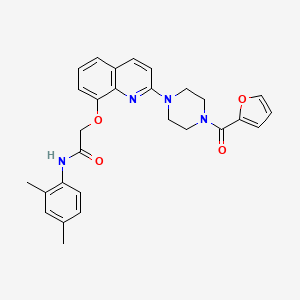 N-(2,4-dimethylphenyl)-2-((2-(4-(furan-2-carbonyl)piperazin-1-yl)quinolin-8-yl)oxy)acetamide