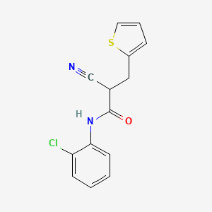 molecular formula C14H11ClN2OS B2580979 N-(2-氯苯基)-2-氰基-3-(2-噻吩基)丙酰胺 CAS No. 483359-34-8
