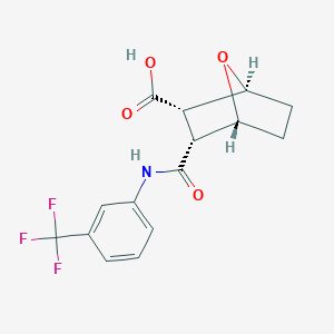 3-{[3-(Trifluoromethyl)anilino]carbonyl}-7-oxabicyclo[2.2.1]heptane-2-carboxylic acid