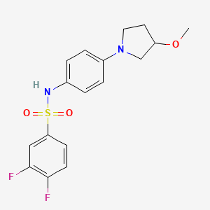 3,4-difluoro-N-(4-(3-methoxypyrrolidin-1-yl)phenyl)benzenesulfonamide