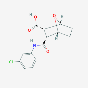 molecular formula C14H14ClNO4 B258100 3-[(3-Chloroanilino)carbonyl]-7-oxabicyclo[2.2.1]heptane-2-carboxylic acid 