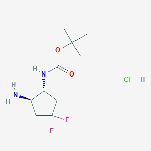 Tert-butyl N-[(1R,2R)-2-amino-4,4-difluorocyclopentyl]carbamate;hydrochloride