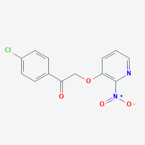 molecular formula C13H9ClN2O4 B258102 1-(4-Chlorophenyl)-2-[(2-nitro-3-pyridinyl)oxy]ethanone 