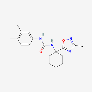 1-(3,4-Dimethylphenyl)-3-[1-(3-methyl-1,2,4-oxadiazol-5-yl)cyclohexyl]urea