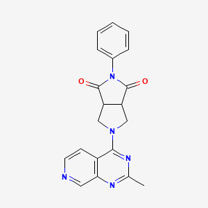 molecular formula C20H17N5O2 B2581028 2-(2-Methylpyrido[3,4-d]pyrimidin-4-yl)-5-phenyl-1,3,3a,6a-tetrahydropyrrolo[3,4-c]pyrrole-4,6-dione CAS No. 2415511-20-3