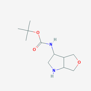 molecular formula C11H20N2O3 B2581029 Tert-butyl N-(2,3,3a,4,6,6a-hexahydro-1H-furo[3,4-b]pyrrol-3-yl)carbamate CAS No. 2253641-10-8