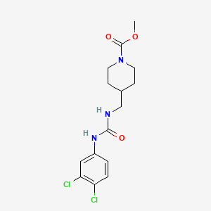 molecular formula C15H19Cl2N3O3 B2581037 Methyl 4-((3-(3,4-dichlorophenyl)ureido)methyl)piperidine-1-carboxylate CAS No. 1234982-36-5