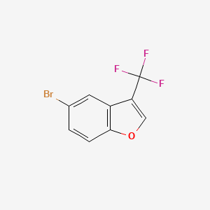 molecular formula C9H4BrF3O B2581053 5-Bromo-3-(trifluoromethyl)benzofuran CAS No. 1341125-78-7