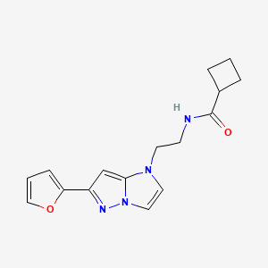 N-(2-(6-(furan-2-yl)-1H-imidazo[1,2-b]pyrazol-1-yl)ethyl)cyclobutanecarboxamide