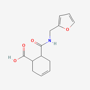 molecular formula C13H15NO4 B2581059 6-{[(2-Furylmethyl)amino]carbonyl}-3-cyclohexene-1-carboxylic acid CAS No. 199443-38-4