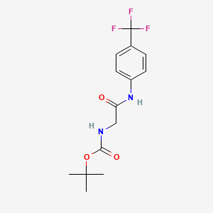 molecular formula C14H17F3N2O3 B2581060 tert-butyl N-({[4-(trifluoromethyl)phenyl]carbamoyl}methyl)carbamate CAS No. 179683-40-0