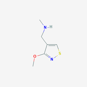 molecular formula C6H10N2OS B2581078 [(3-Methoxy-1,2-thiazol-4-yl)methyl](methyl)amine CAS No. 2126177-45-3