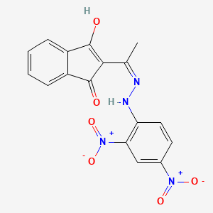 molecular formula C17H12N4O6 B2581080 (Z)-2-(1-(2-(2,4-dinitrophenyl)hydrazono)ethyl)-3-hydroxy-1H-inden-1-one CAS No. 403830-14-8