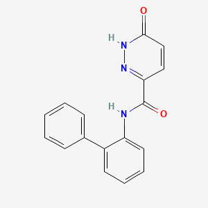 molecular formula C17H13N3O2 B2581082 3-Pyridazinecarboxamide, N-[1,1'-biphenyl]-2-yl-1,6-dihydro-6-oxo- CAS No. 696635-66-2
