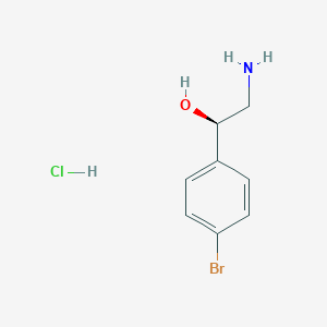 molecular formula C8H11BrClNO B2581086 (1R)-2-Amino-1-(4-bromophenyl)ethanol;hydrochloride CAS No. 2470279-02-6