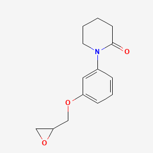 molecular formula C14H17NO3 B2581087 1-[3-(Oxiran-2-ylmethoxy)phenyl]piperidin-2-one CAS No. 2411219-84-4