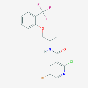 molecular formula C16H13BrClF3N2O2 B2581122 5-bromo-2-chloro-N-{1-[2-(trifluoromethyl)phenoxy]propan-2-yl}pyridine-3-carboxamide CAS No. 1384709-44-7