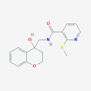 N-((4-hydroxychroman-4-yl)methyl)-2-(methylthio)nicotinamide