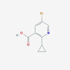 molecular formula C9H8BrNO2 B2581129 5-Bromo-2-cyclopropylpyridine-3-carboxylic acid CAS No. 1601026-05-4