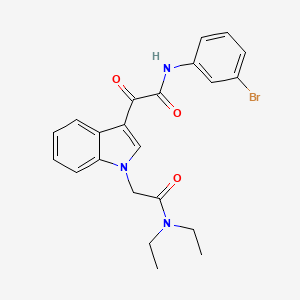 molecular formula C22H22BrN3O3 B2581135 N-(3-bromophenyl)-2-(1-(2-(diethylamino)-2-oxoethyl)-1H-indol-3-yl)-2-oxoacetamide CAS No. 893981-47-0