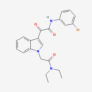 molecular formula C22H22BrN3O3 B2581135 N,N-Diethylacetamid, 2-(3-{[(3-Bromophenyl)carbamoyl]carbonyl}-1H-indol-1-yl)- CAS No. 893981-47-0