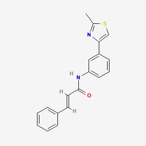 molecular formula C19H16N2OS B2581139 N-(3-(2-methylthiazol-4-yl)phenyl)cinnamamide CAS No. 887198-57-4