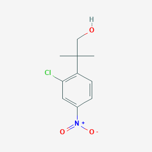 molecular formula C10H12ClNO3 B2581140 2-(2-Chloro-4-nitrophenyl)-2-methylpropan-1-ol CAS No. 2353130-01-3
