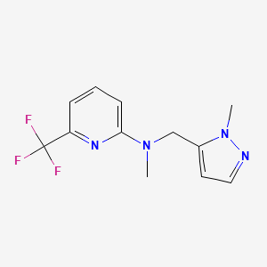 molecular formula C12H13F3N4 B2581149 N-methyl-N-((1-methyl-1H-pyrazol-5-yl)methyl)-6-(trifluoromethyl)pyridin-2-amine CAS No. 2034454-58-3