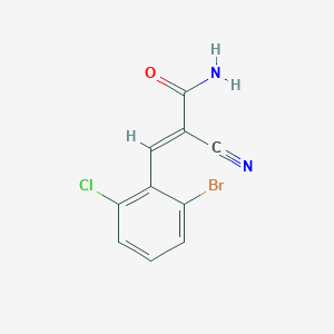molecular formula C10H6BrClN2O B2581153 (E)-3-(2-Bromo-6-chlorophenyl)-2-cyanoprop-2-enamide CAS No. 2225100-54-7