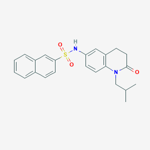 molecular formula C23H24N2O3S B2581157 N-(1-isobutyl-2-oxo-1,2,3,4-tetrahydroquinolin-6-yl)naphthalene-2-sulfonamide CAS No. 941955-43-7