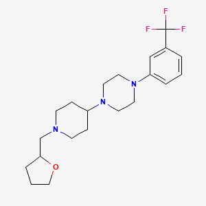 molecular formula C21H30F3N3O B2581159 1-(1-((Tetrahydrofuran-2-yl)methyl)piperidin-4-yl)-4-(3-(trifluoromethyl)phenyl)piperazine CAS No. 2034243-49-5