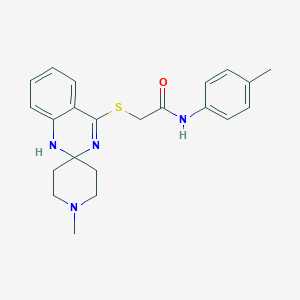 molecular formula C22H26N4OS B2581170 N-(4-Methylphenyl)-2-(1'-methylspiro[1H-quinazoline-2,4'-piperidine]-4-yl)sulfanylacetamide CAS No. 2380180-60-7