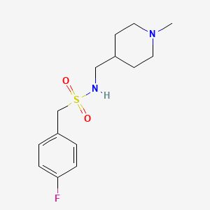 molecular formula C14H21FN2O2S B2581174 1-(4-fluorophenyl)-N-((1-methylpiperidin-4-yl)methyl)methanesulfonamide CAS No. 953232-69-4