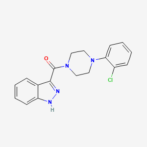 molecular formula C18H17ClN4O B2581176 (4-(2-氯苯基)哌嗪-1-基)(1H-吲唑-3-基)甲苯酮 CAS No. 946261-79-6