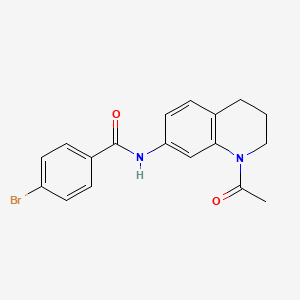 molecular formula C18H17BrN2O2 B2581181 N-(1-acetyl-3,4-dihydro-2H-quinolin-7-yl)-4-bromobenzamide CAS No. 898465-17-3