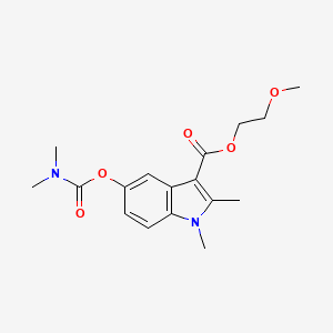2-methoxyethyl 5-((dimethylcarbamoyl)oxy)-1,2-dimethyl-1H-indole-3-carboxylate