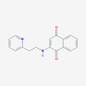 molecular formula C17H14N2O2 B258119 2-{[2-(2-Pyridinyl)ethyl]amino}naphthoquinone 