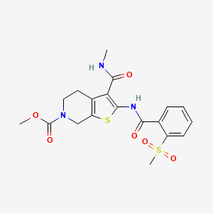 methyl 3-(methylcarbamoyl)-2-(2-(methylsulfonyl)benzamido)-4,5-dihydrothieno[2,3-c]pyridine-6(7H)-carboxylate