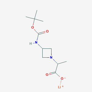 molecular formula C11H19LiN2O4 B2581199 Lithium;2-[3-[(2-methylpropan-2-yl)oxycarbonylamino]azetidin-1-yl]propanoate CAS No. 2408957-36-6