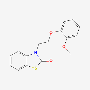 molecular formula C16H15NO3S B2581203 3-[2-(2-甲氧基苯氧基)-乙基]-3H-苯并噻唑-2-酮 CAS No. 797780-54-2